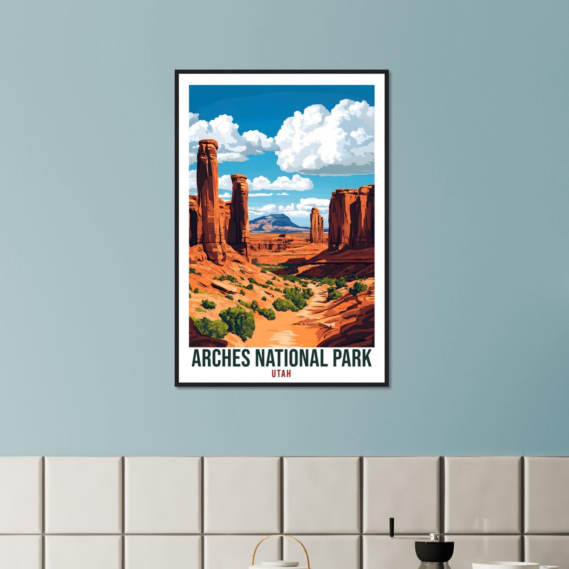 Arches National Park Utah Red Rock Desert Vintage Travel Poster - Image 2