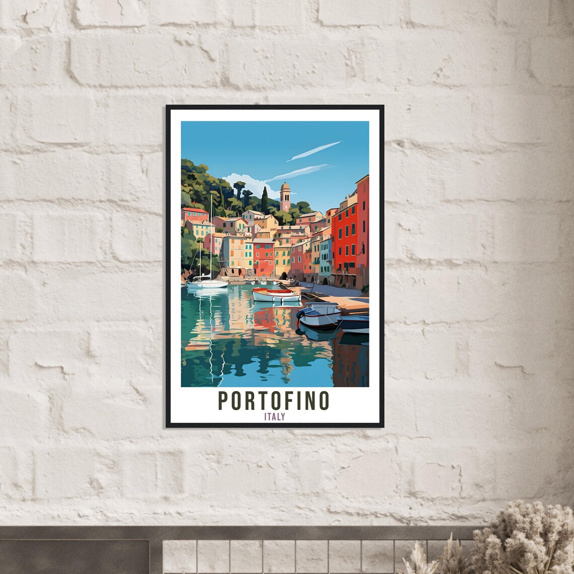 Portofino Travel Poster, Italian Place Wall Art - Image 2
