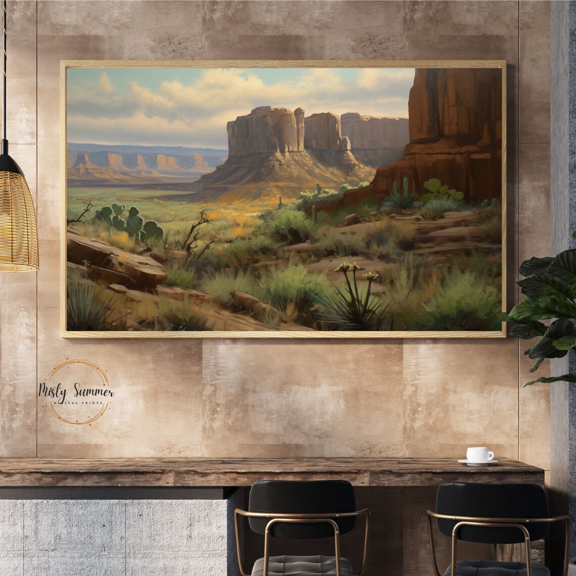 Desert Scene Landscape Art Print, Boho Southwest - Image 4