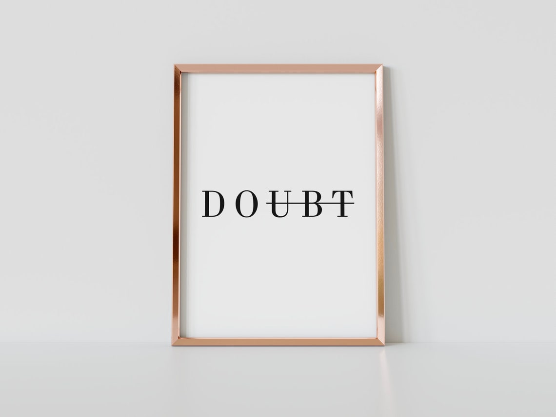 Doubt Do Motivational Home Art Custom Quote Print Custom Text Print Custom Quote Custom Wall Art Quote Wall Art Personalized Quote - Image 4