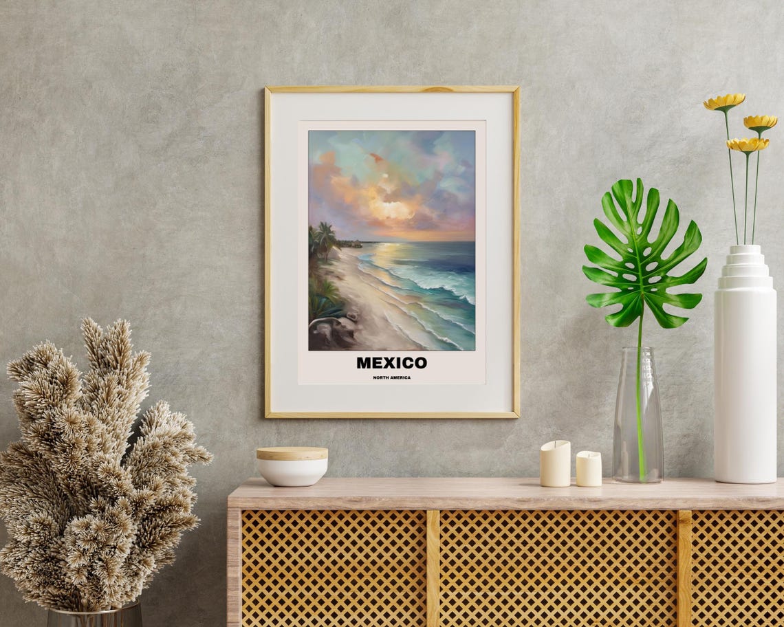 Mexico Beach Poster, Tropical Wall Art for Home - Image 4
