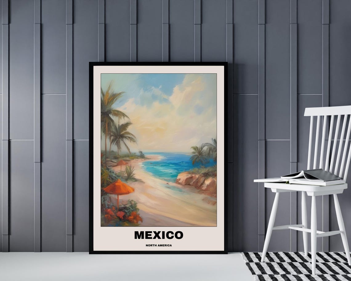 Mexico Beach Poster, Tropical Artwork for Home - Image 4