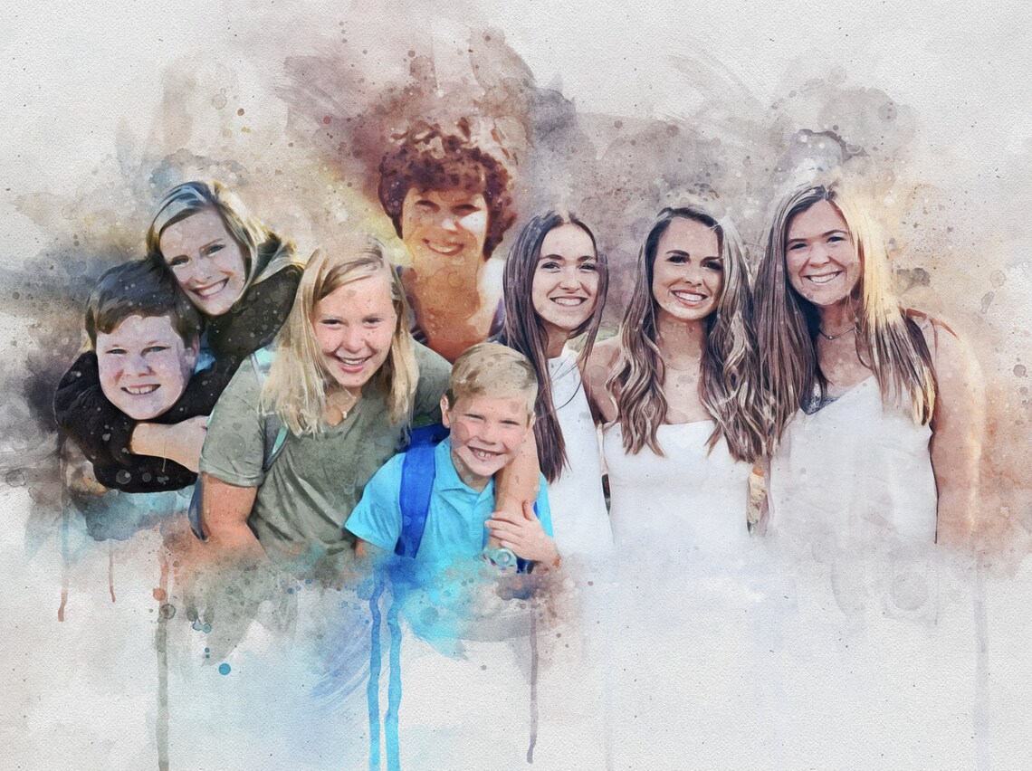 Personalized Memorial Photo Collage Art Print, Christmas - Image 2