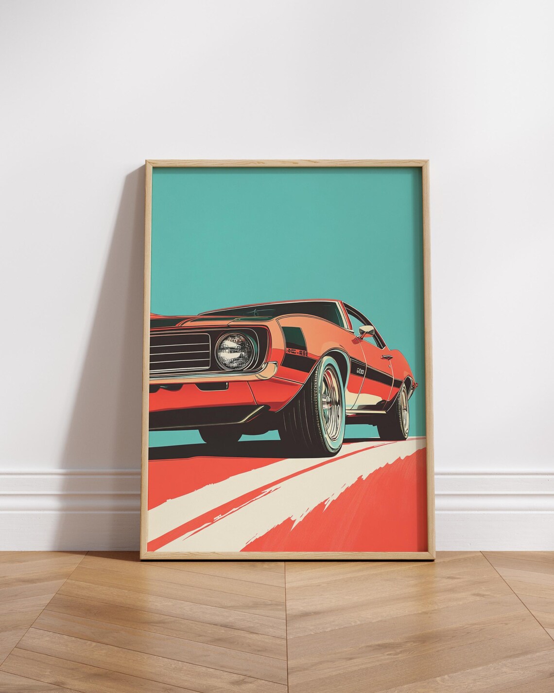 Retro Muscle Car Vertical Poster Vintage Automotive Decor Classic Wall Art Gift For Enthusiasts