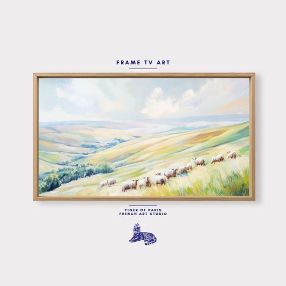 Frame Tv Art Frame Tv Art Art For Frame Tv Rustic Landscape Farmhouse Decor Cottage Wall Art