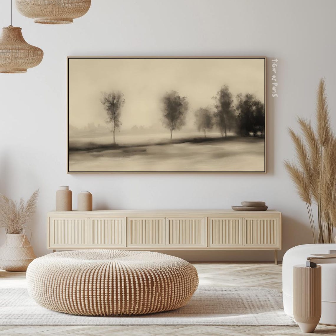 Frame Tv Art Minimalist Blue Sky Decor For Frame Tv Art Moody Abstract Tv Art - Image 2
