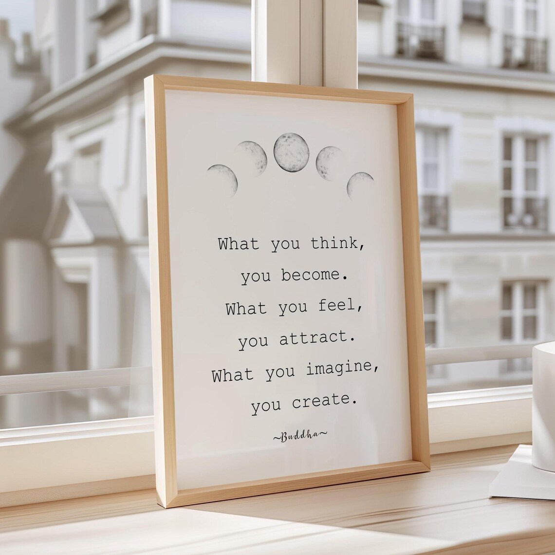 Buddha Quote Art Print, Spiritual Mindfulness Saying