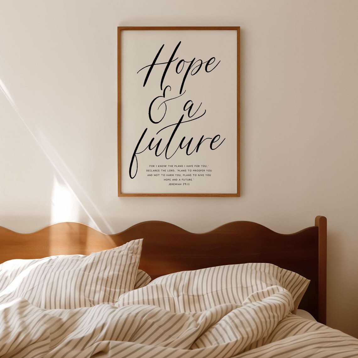 Jeremiah 29:11 Bible Verse, Modern Calligraphy Art Print - Image 3