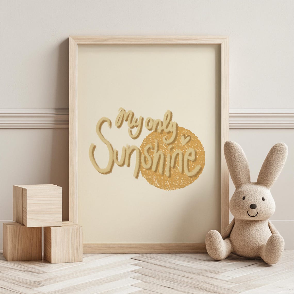My Only Sunshine Nursery Art Hand Drawn Kids Room Decor Prints