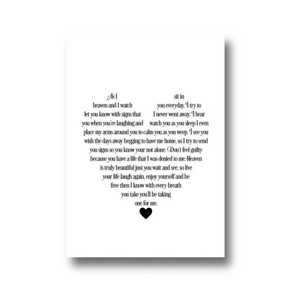 Heaven Quote Wall Art Print