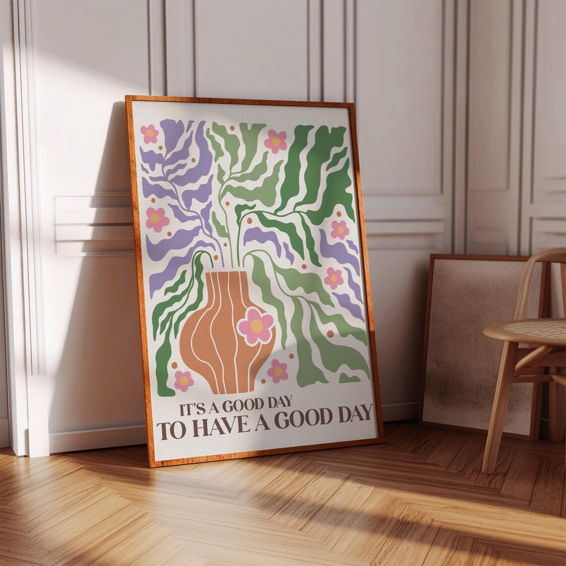 Flower Wall Art Positive Quote Poster