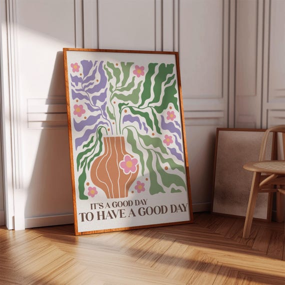 Flower Wall Art Positive Quote Poster