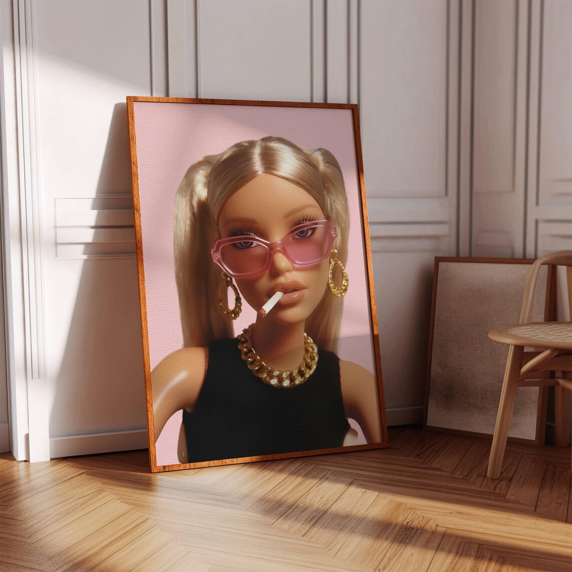 Bad Girl Poster Print, Retro Doll Decor