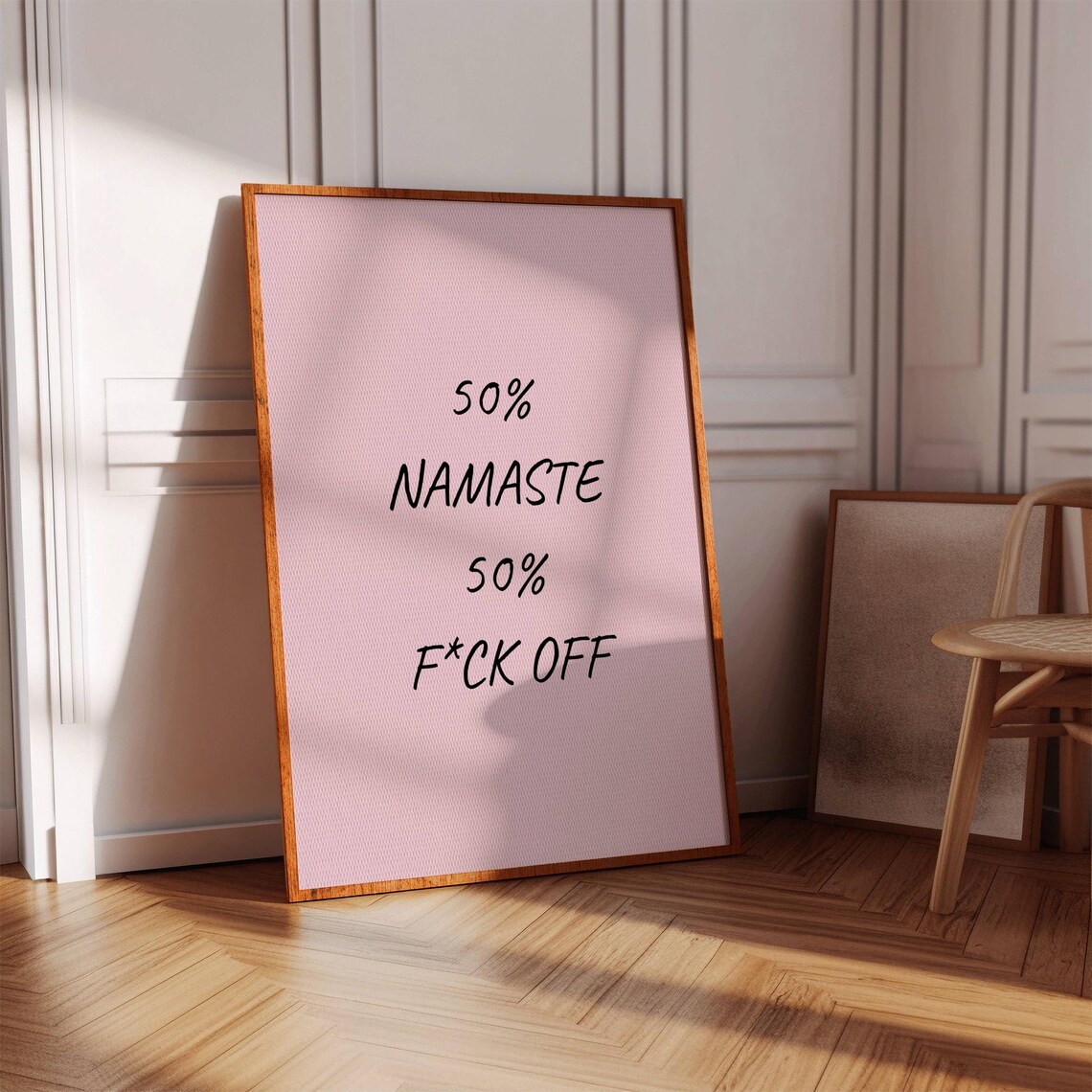 Funny Namaste Fck Off Quote, Poster Print