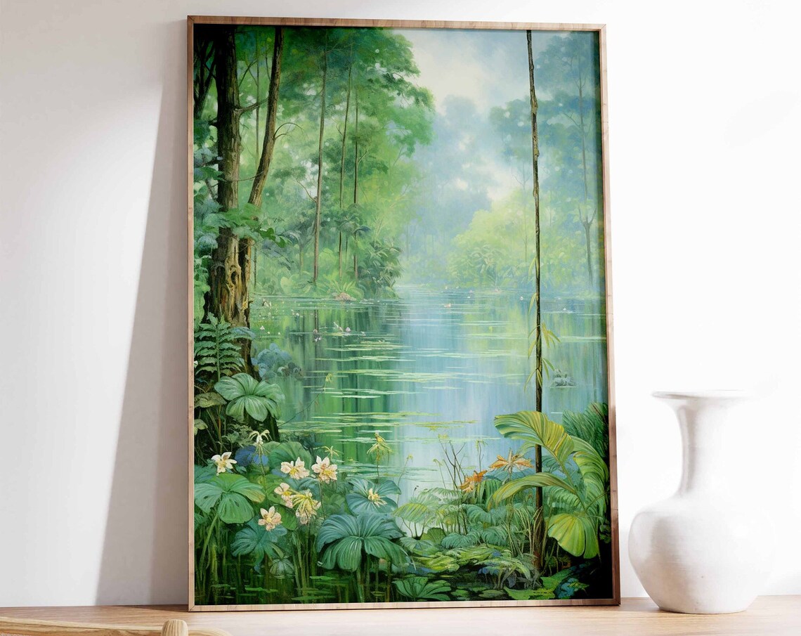 Vintage Botanical Tropical Floral Art Print