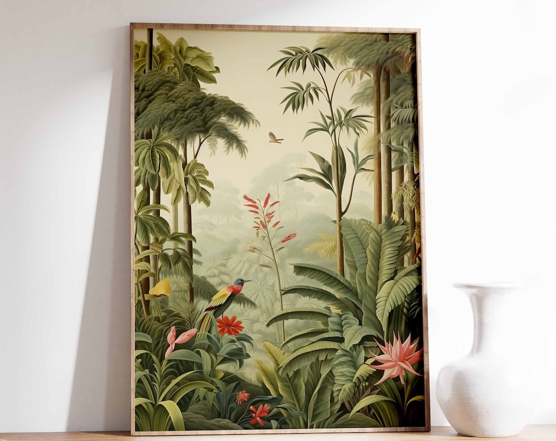 Henri Rousseau Tropical Floral Botanical Art Print
