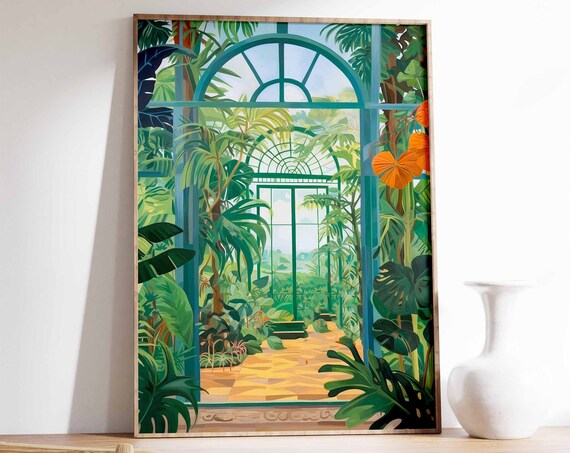 William Morris Print Vintage Botanical Gardens Poster Kew Rousseau Wall Art Floral Flower