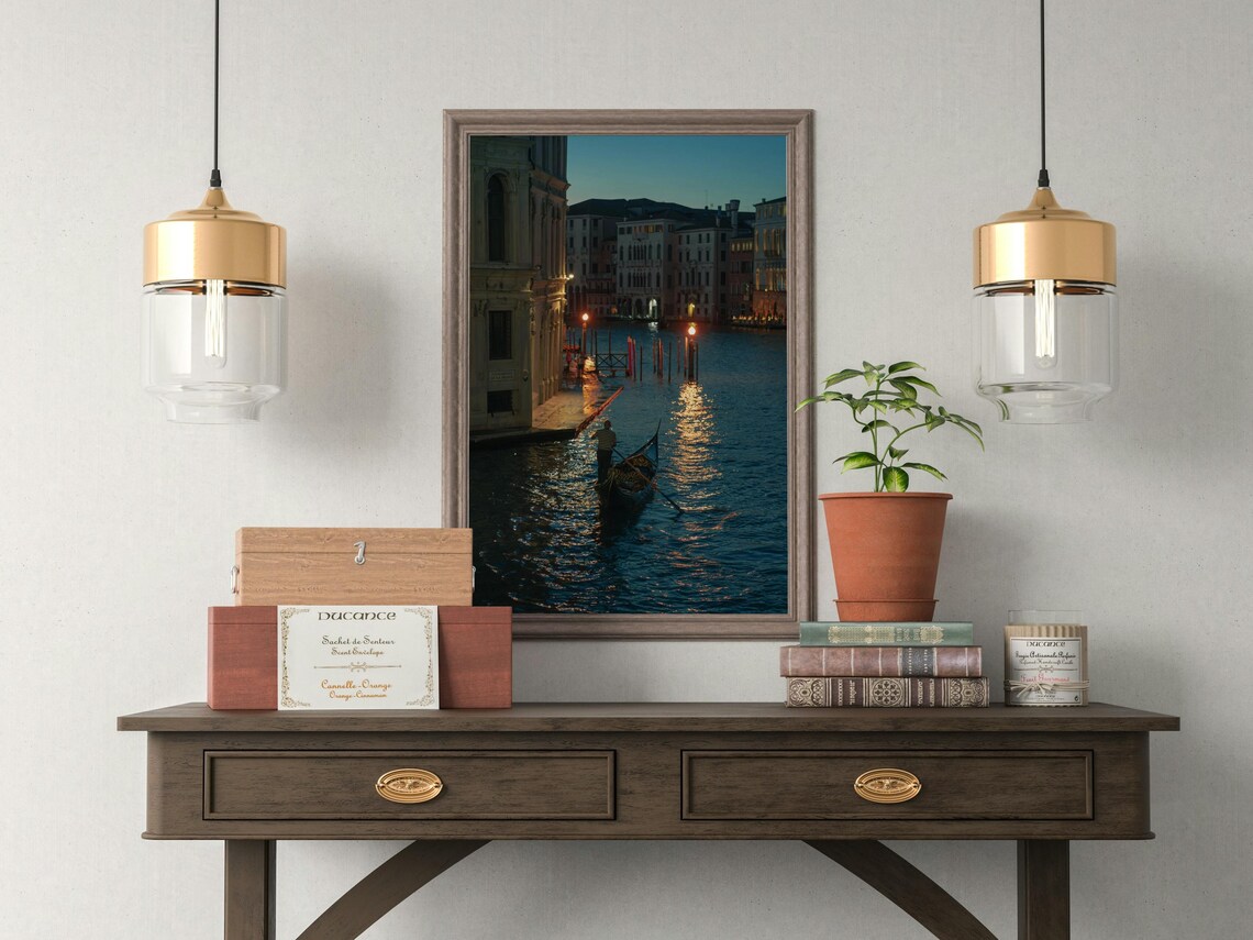 Venetian Gondola Ride at Sunset, Romantic Canal Scene - Image 4