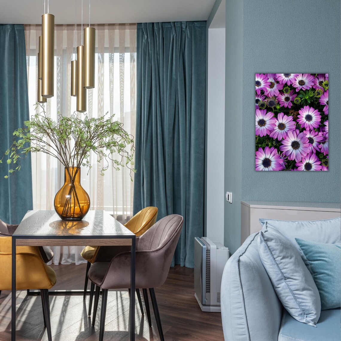 Purple Daisy Botanical Wall Decor, Nature Inspired - Image 6