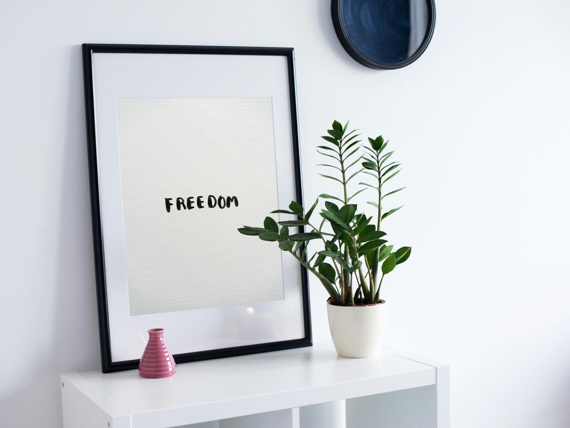 Freedom Minimalist Typography Poster, Motivational Decor - Image 5