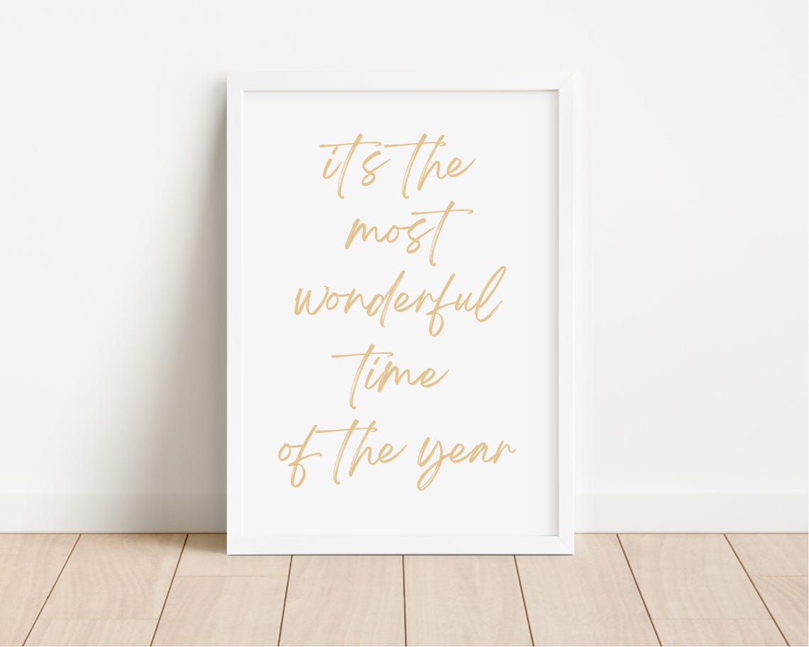 It Is The Most Wonderful Time Of The Year Gold Script Poster - Image 2