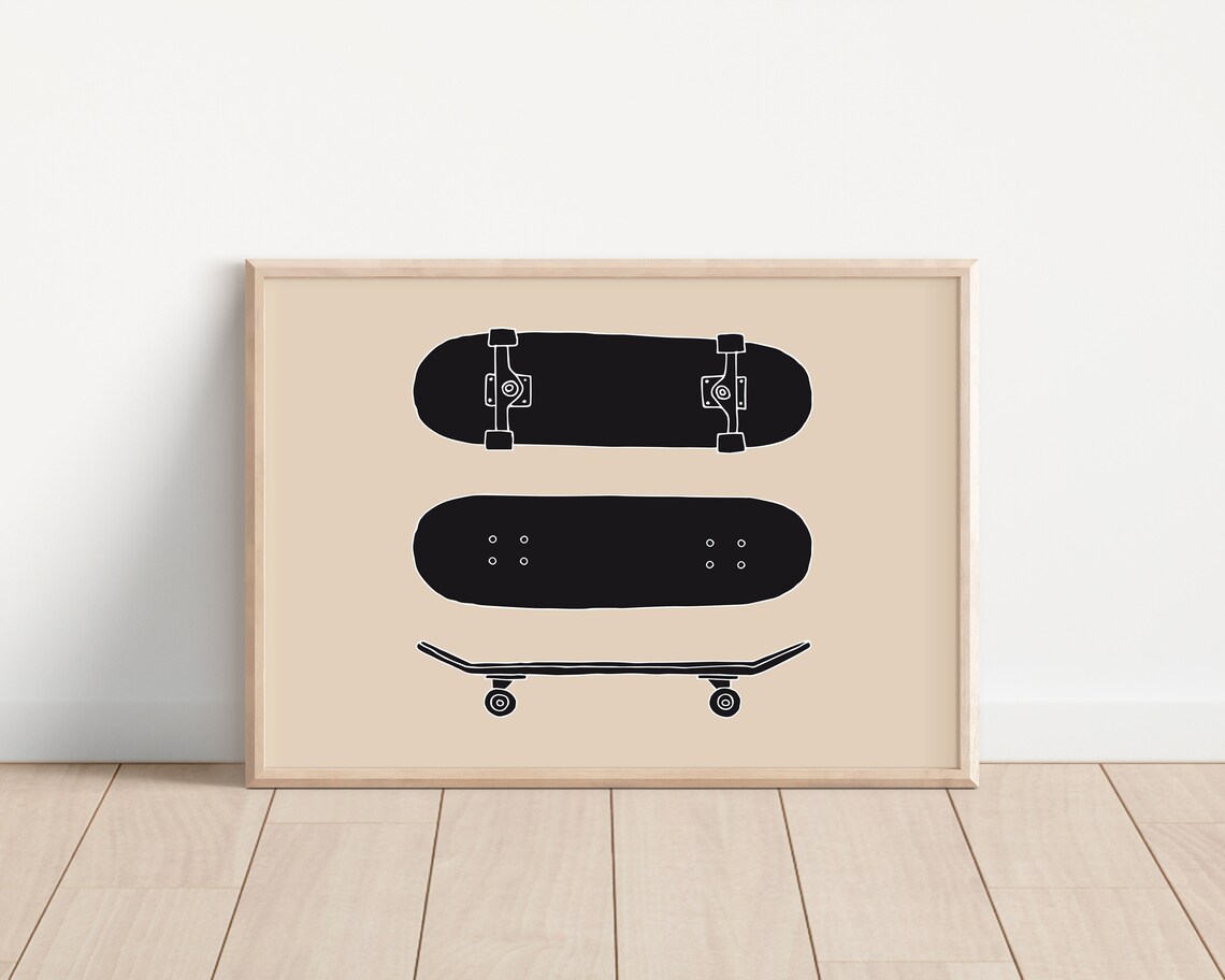 Skateboard Retro Print, Nursery and Playroom Decor - Image 3