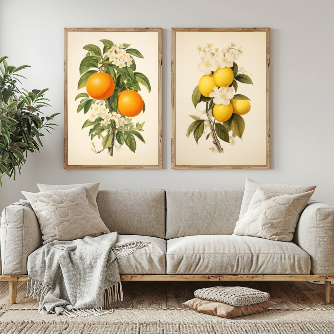 Vintage Citrus Print Set, Botanical Poster Print - Image 4