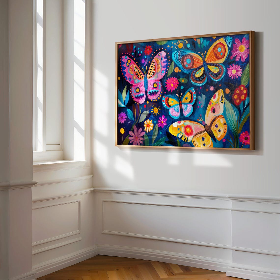 Print Butterfly Portrait Painting Mexican Wall Art New Listing 24 - Image 3