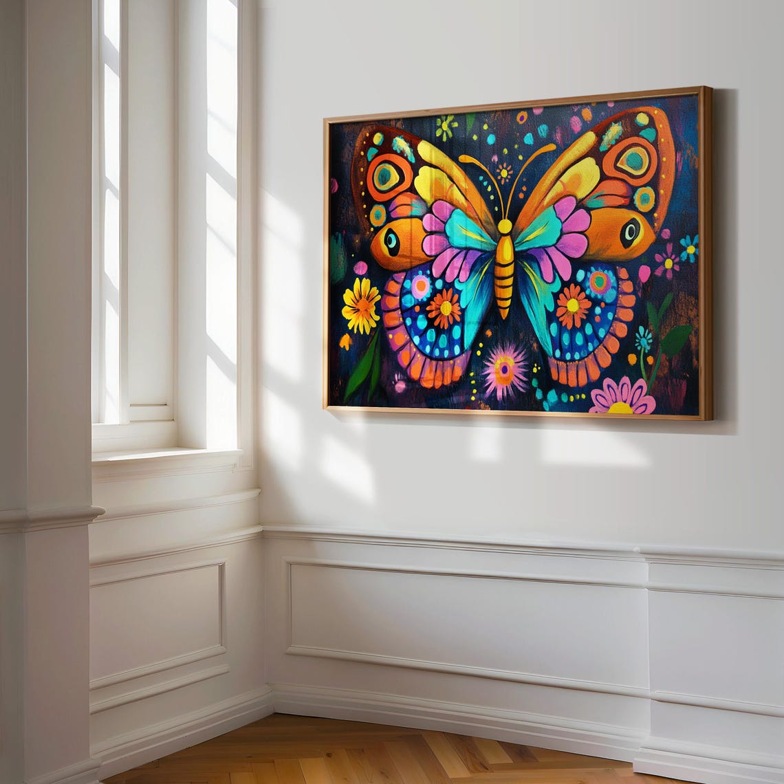 Print Butterfly Portrait Painting Mexican Wall Art New Listing 26 - Image 3