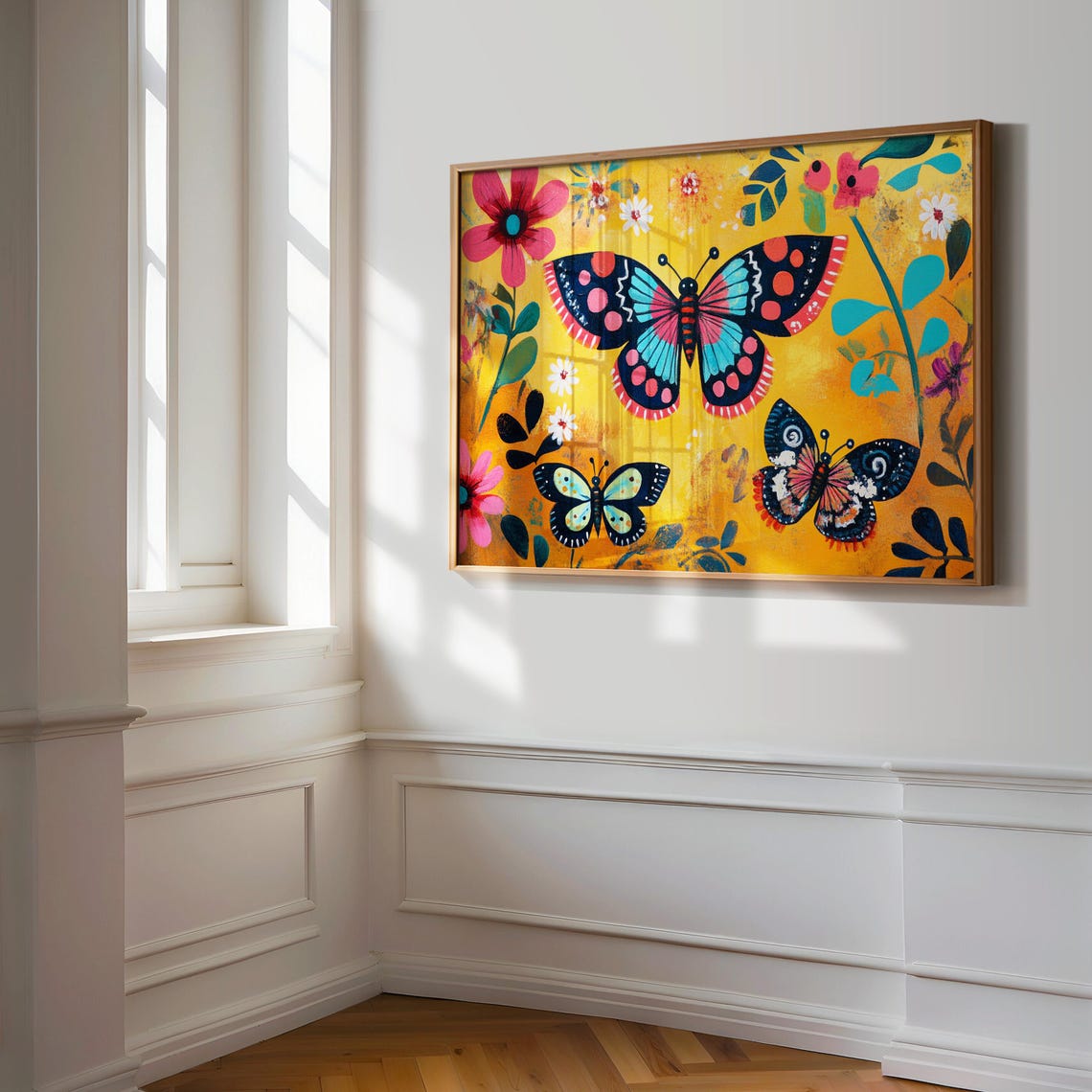 Print Butterfly Portrait Painting Mexican Wall Art New Listing 29 - Image 3