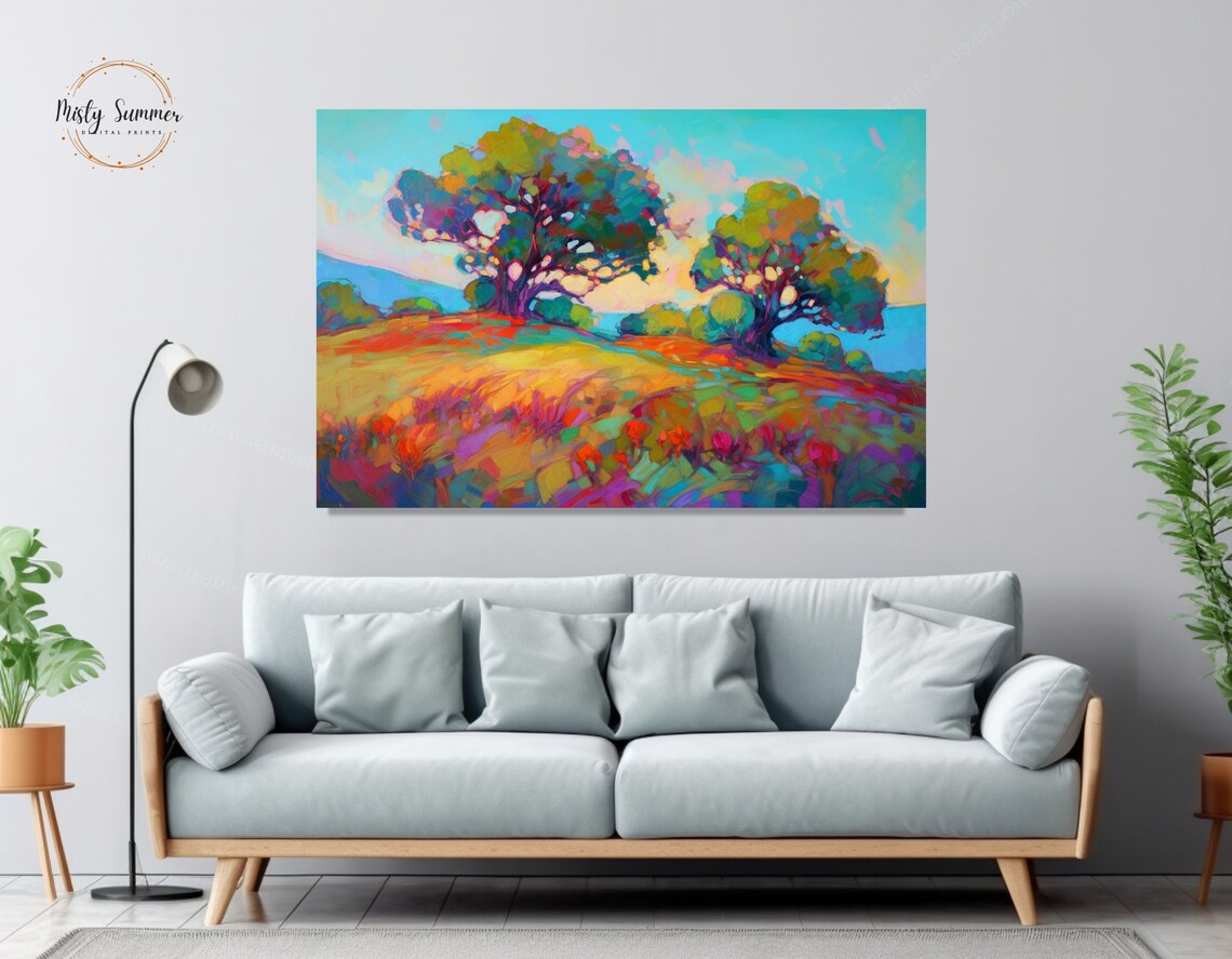 Impressionist Nature Art Print, Western Rustic Decor - Image 3