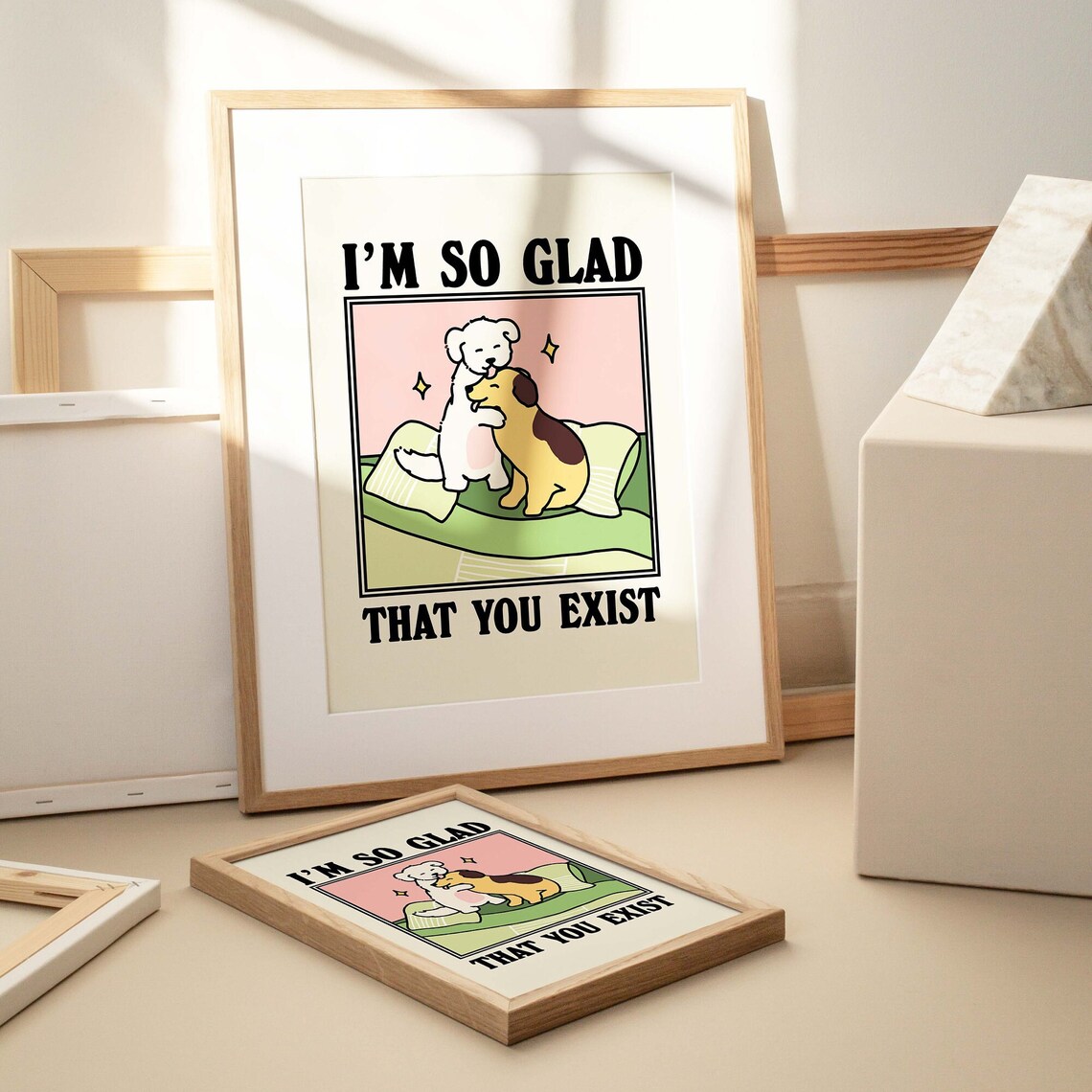 Retro Dog Wall Print, Vintage Dogs Love Quote - Image 2