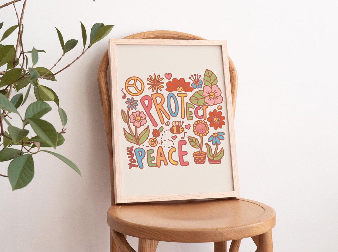 Protect Your Peace Typography Art Print - Image 3