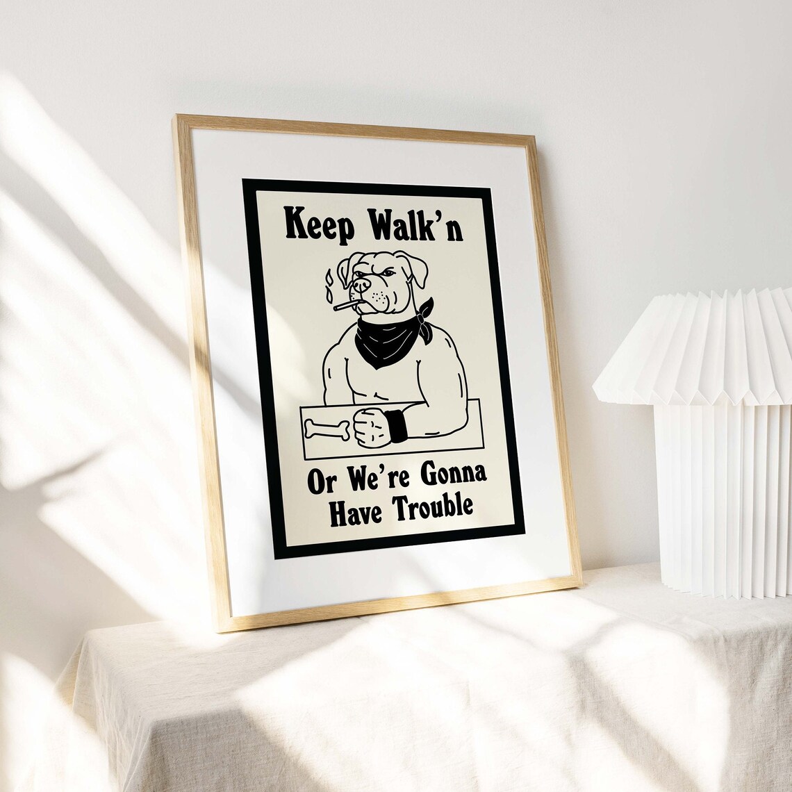 Confrontational Dog Retro Poster, Dorm Bar Decor - Image 3