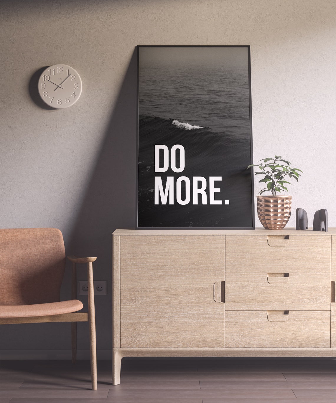 Do More Motivational Quote Over Dark Ocean Wave Photo Wall Poster - Image 5