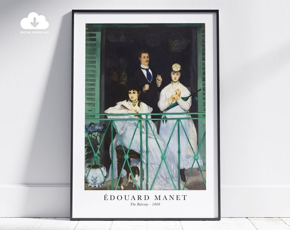 Douard Manet The Balcony Poster Manet The Balcony Vintage Portrait Painting Le Balcon The Balcony Fineart Museum Artwork Gift