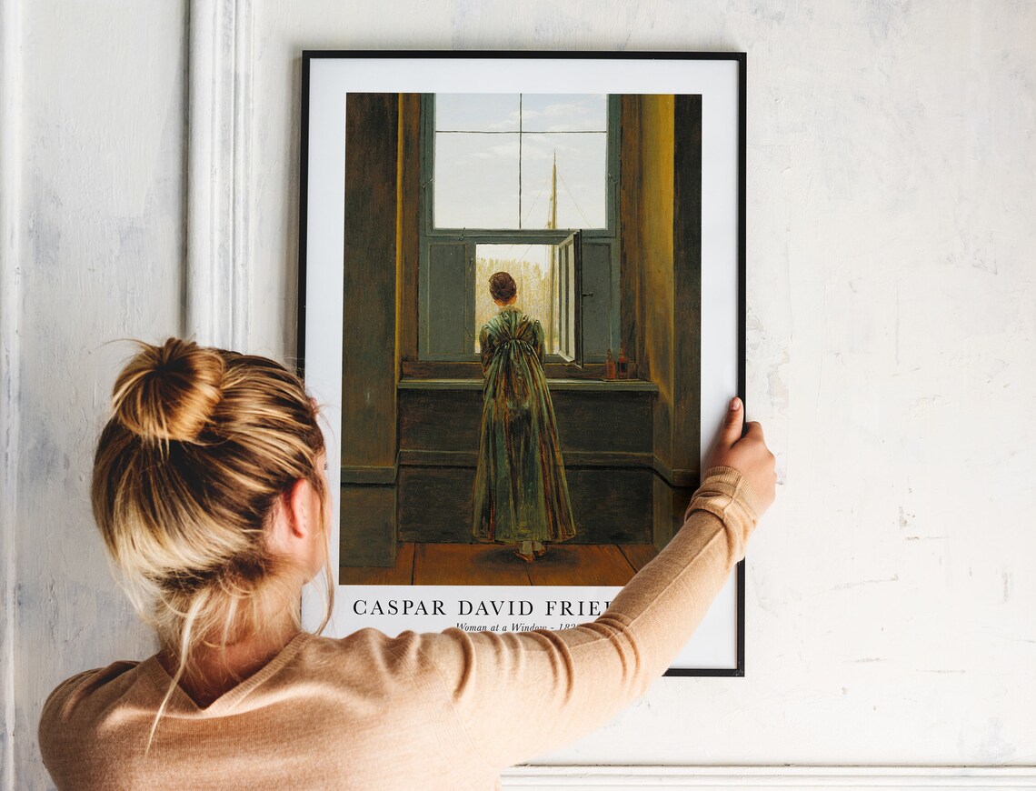 Caspar David Friedrich Woman at a Window 1822 Museum Art Poster - Image 2