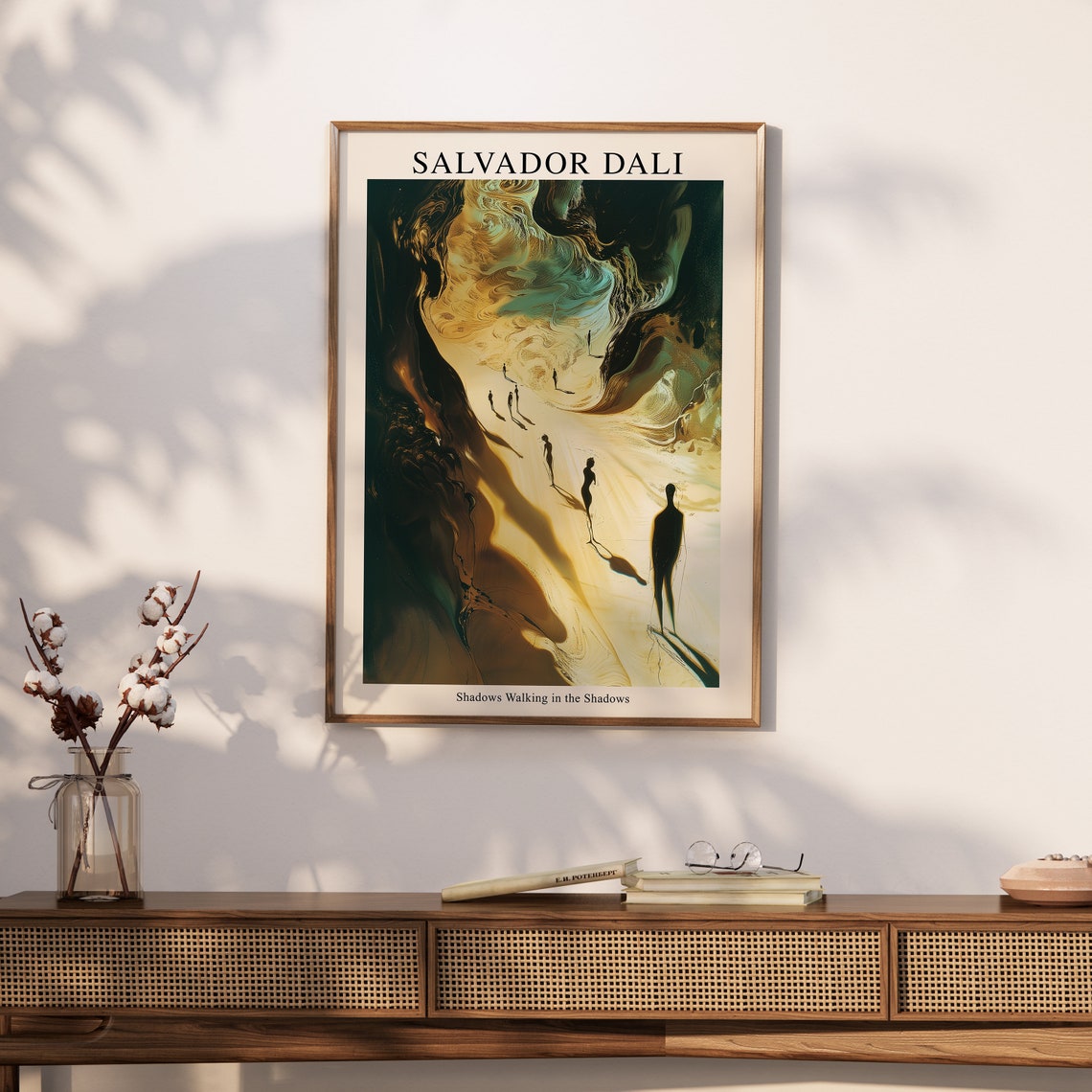 Salvador Dali Shadows Walking Dark Dream Surrealist Art Poster - Image 2