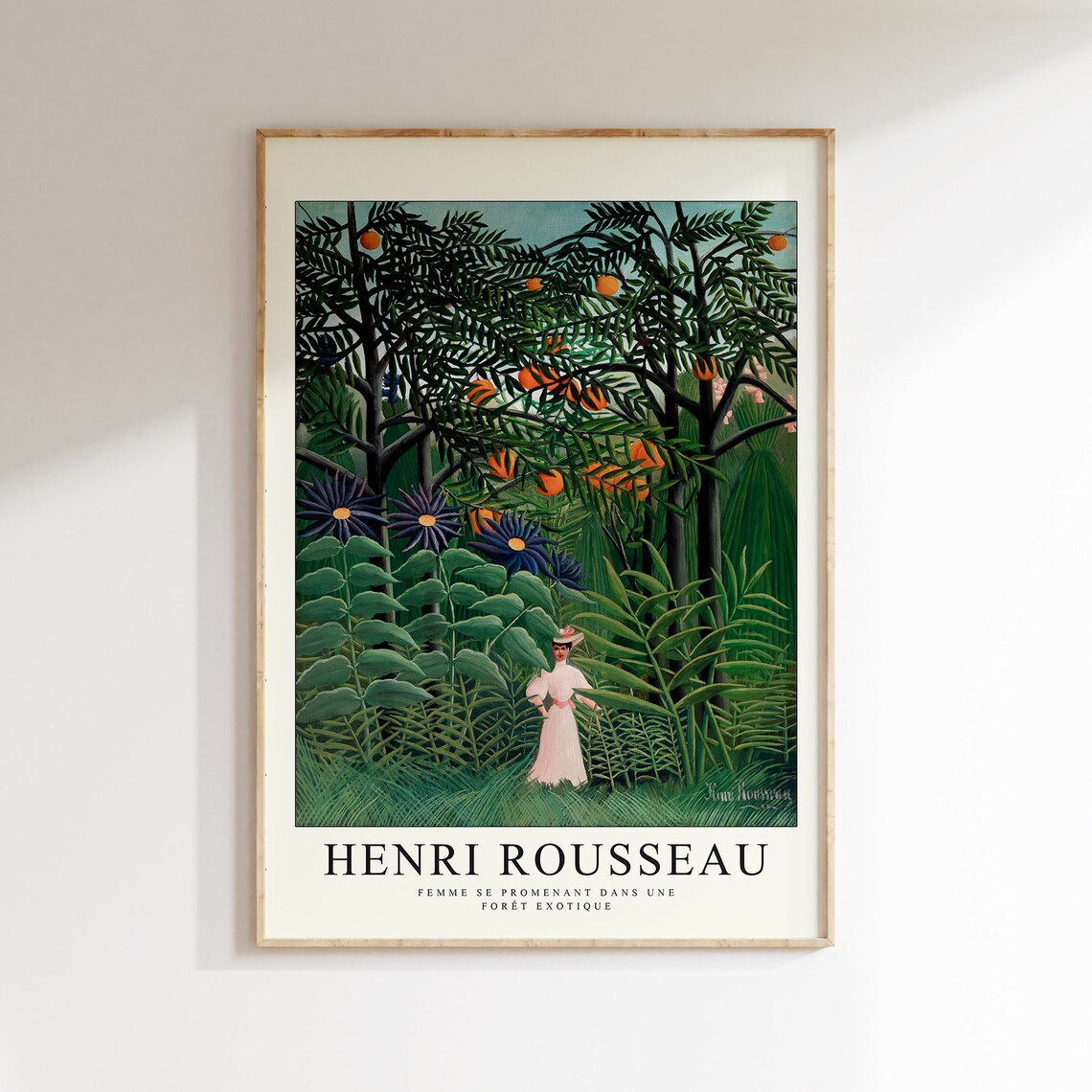 Henri Rousseau Woman Walking In Exotic Forest Jungle Art Poster - Image 2
