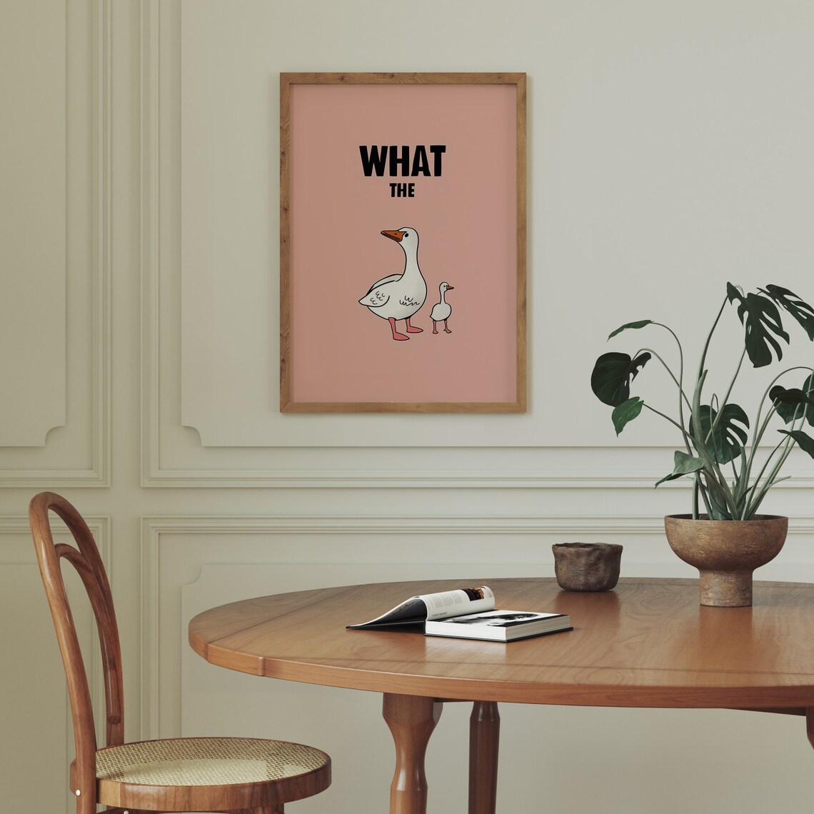 What The Duck Minimalist Animal Art Print - Image 2