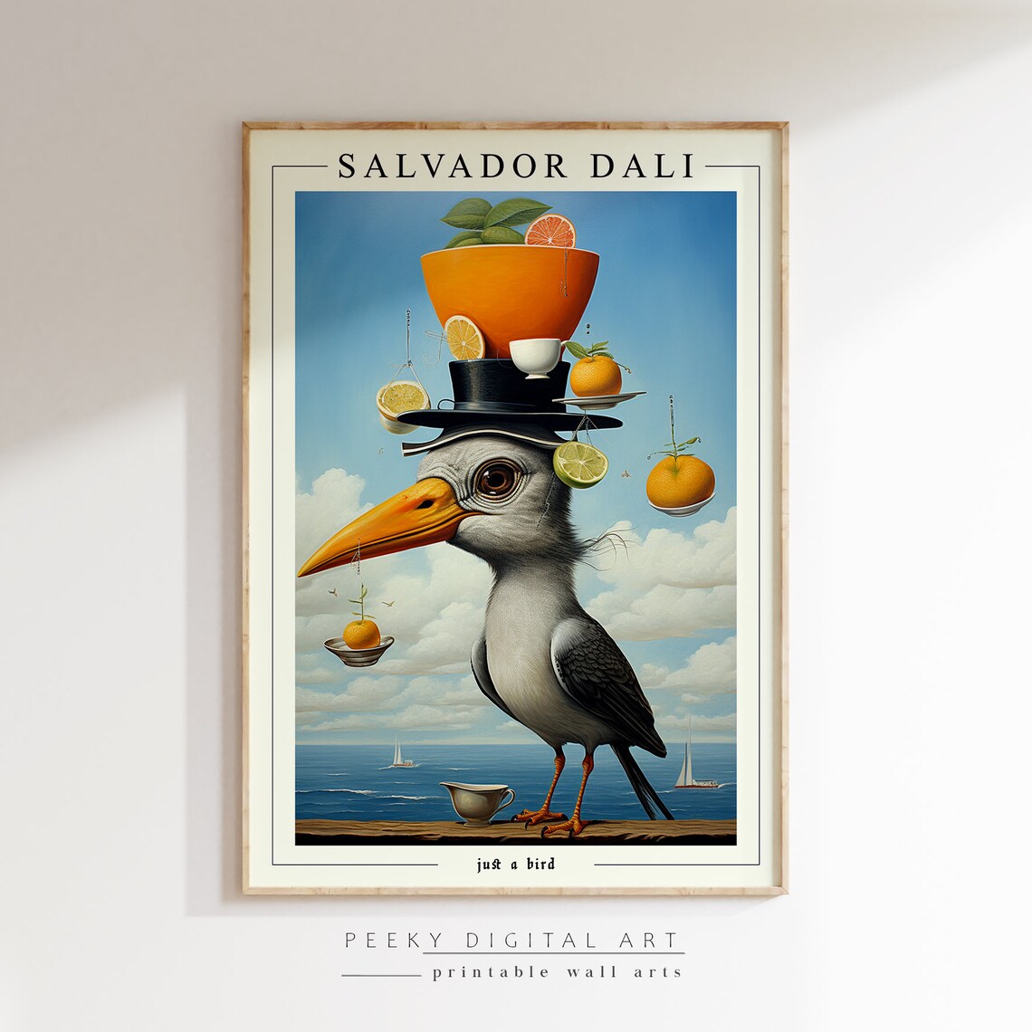 Salvador Dali Just A Bird Surrealist Art Print - Image 2