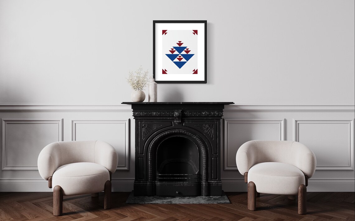 Geometric Aztec Minimalist Decor Art Print - Image 3