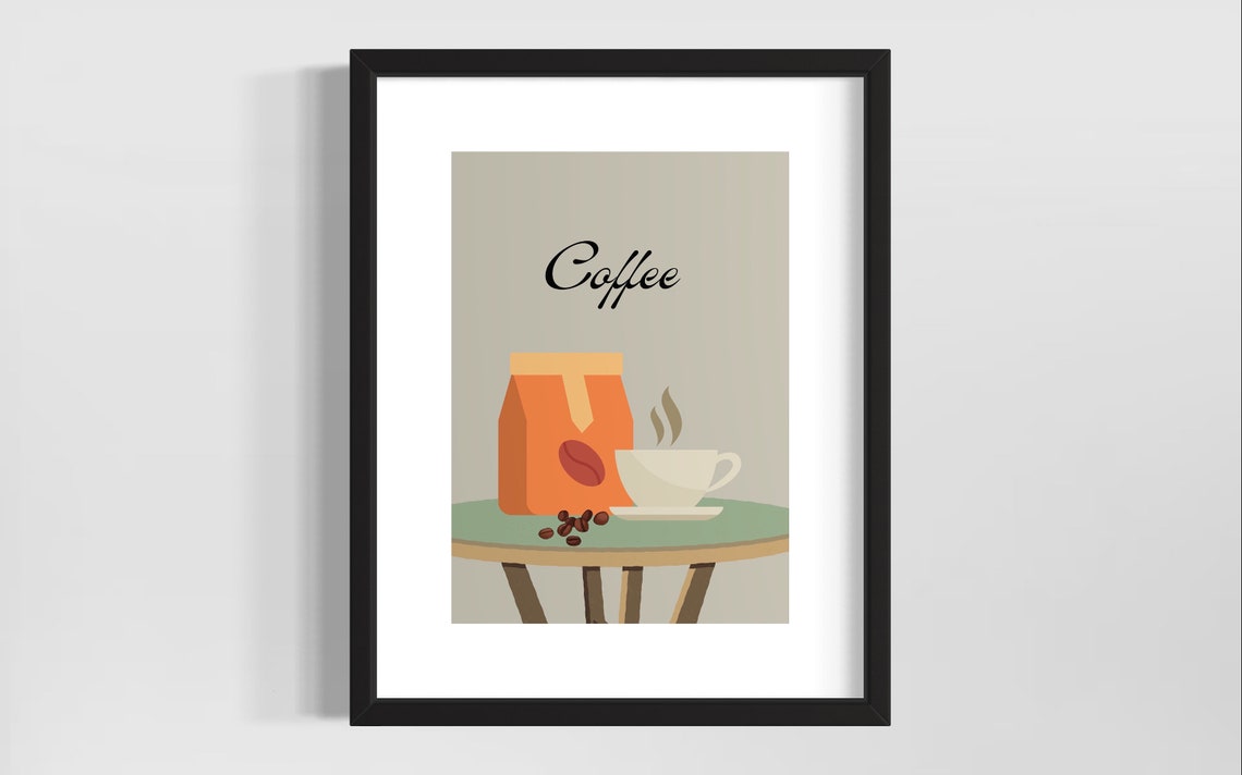 Coffee Print Coffee Lovers Wall Art Print Kitchen Decor Coffee Love Coffee Shop Wall Art Personalized Wall Art Gift