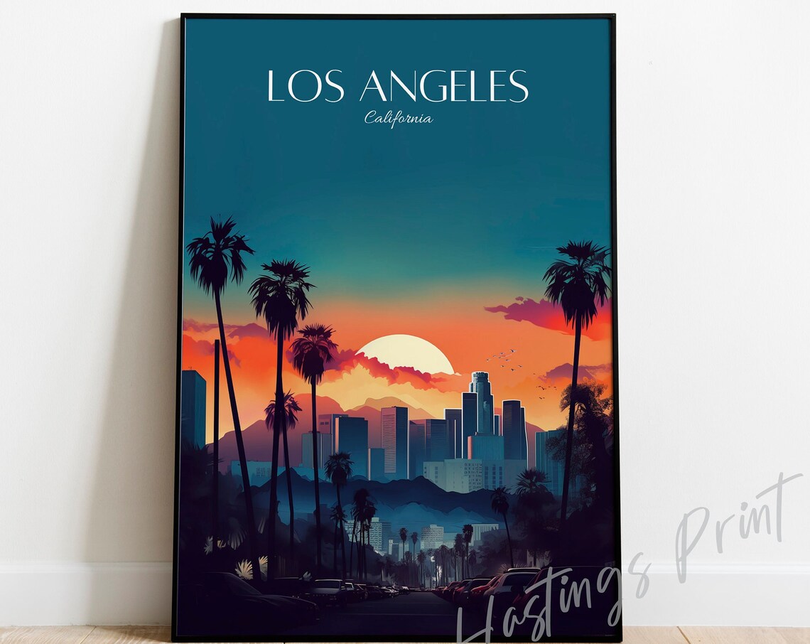 Los Angeles Vintage Travel Poster