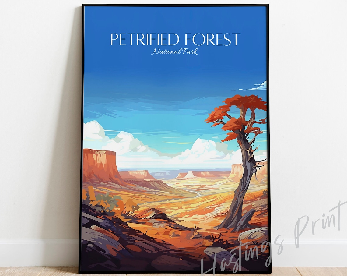 Petrified Forest National Park Vintage Travel Poster
