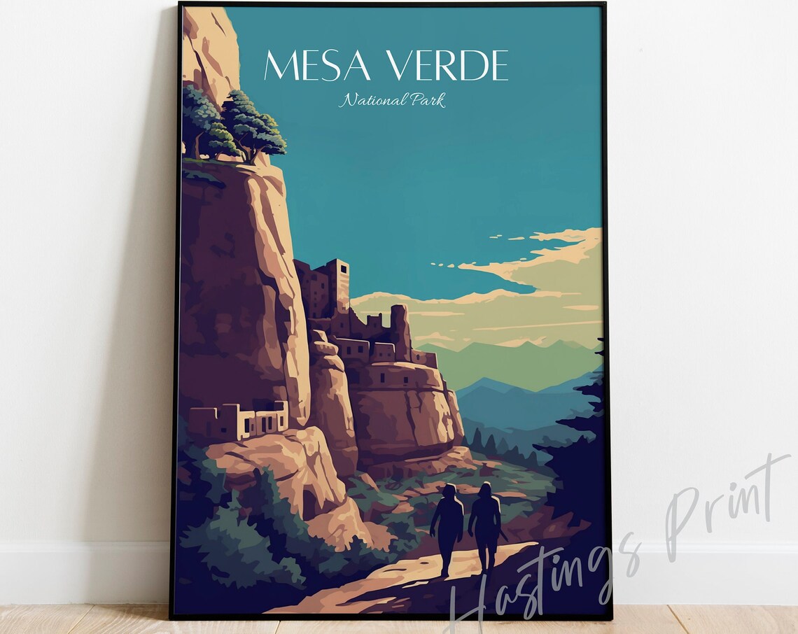 Mesa Verde National Park Vintage Travel Poster