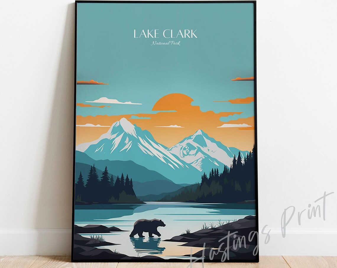 Lake Clark National Park, Alaska Travel Poster