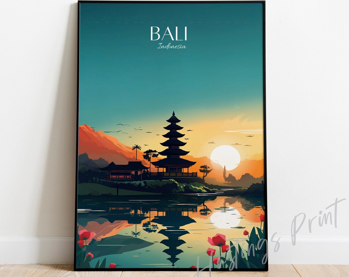 Bali Vintage Indonesia Travel Poster Art Print