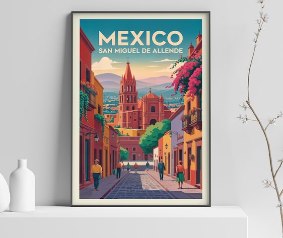 Mexico San Miguel De Allende Poster Print Countries Of The World Travel Vintage Wall 312