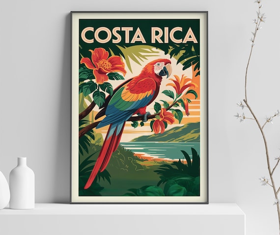 Costa Rica Poster Print Countries Of The World Travel Vintage Wall 326